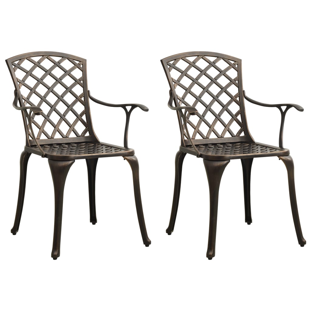 vidaXL Patio Chairs Patio Furniture for Garden Porch Backyard Cast Aluminum-0