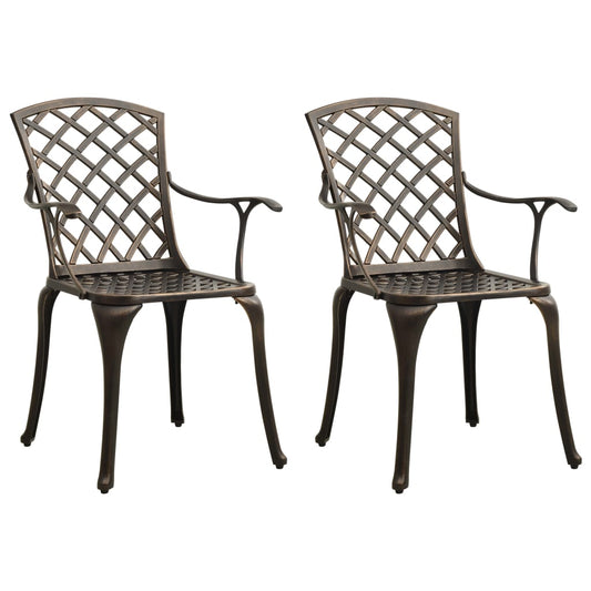 vidaXL Patio Chairs Patio Furniture for Garden Porch Backyard Cast Aluminum-0