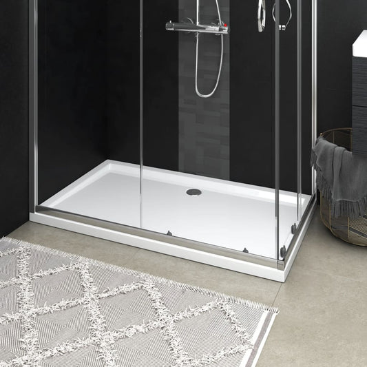 NNEVL Rectangular ABS Shower Base Tray White 70x120 cm-0