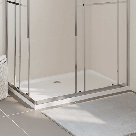 NNEVL Rectangular ABS Shower Base Tray White 80x120 cm-0