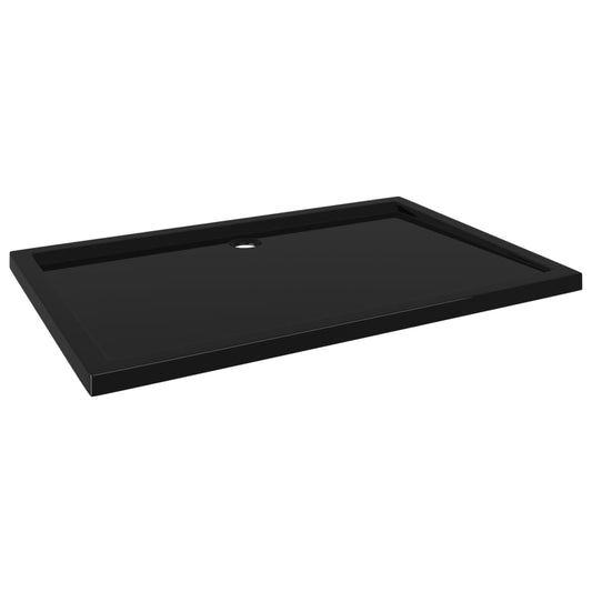 NNEVL Rectangular ABS Shower Base Tray Black 80x120 cm-1