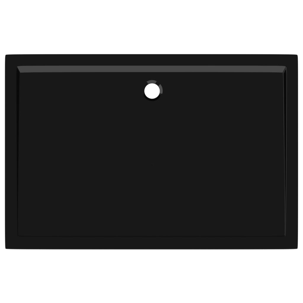 NNEVL Rectangular ABS Shower Base Tray Black 80x120 cm-4