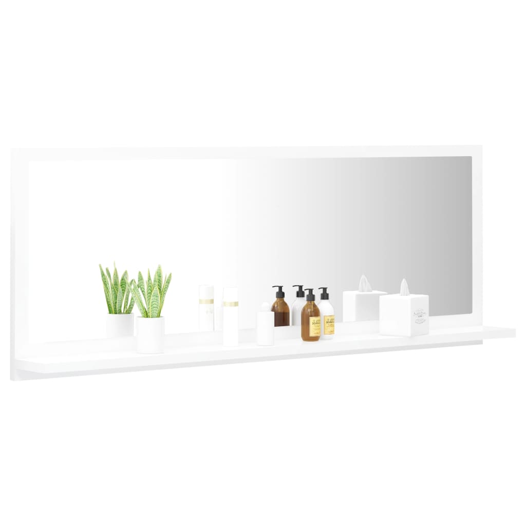 NNEVL Bathroom Mirror White 100cm Chipboard-2