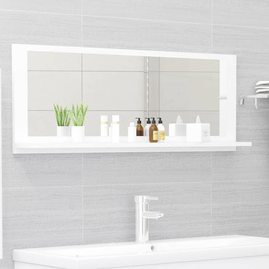 NNEVL Bathroom Mirror White 100cm Chipboard-0