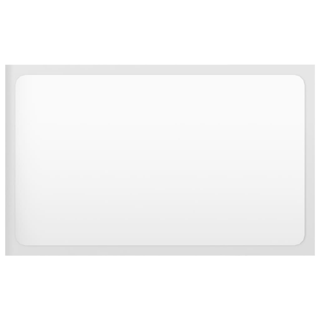 NNEVL Bathroom Mirror High Gloss White 60x1.5x37 cm Chipboard-1