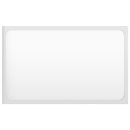 NNEVL Bathroom Mirror High Gloss White 60x1.5x37 cm Chipboard-1