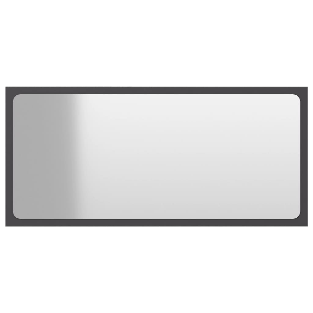 NNEVL Bathroom Mirror Grey 80x1.5x37 cm Chipboard-1