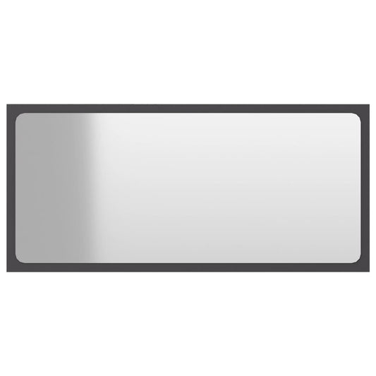 NNEVL Bathroom Mirror Grey 80x1.5x37 cm Chipboard-1