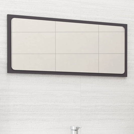 NNEVL Bathroom Mirror Grey 80x1.5x37 cm Chipboard-0