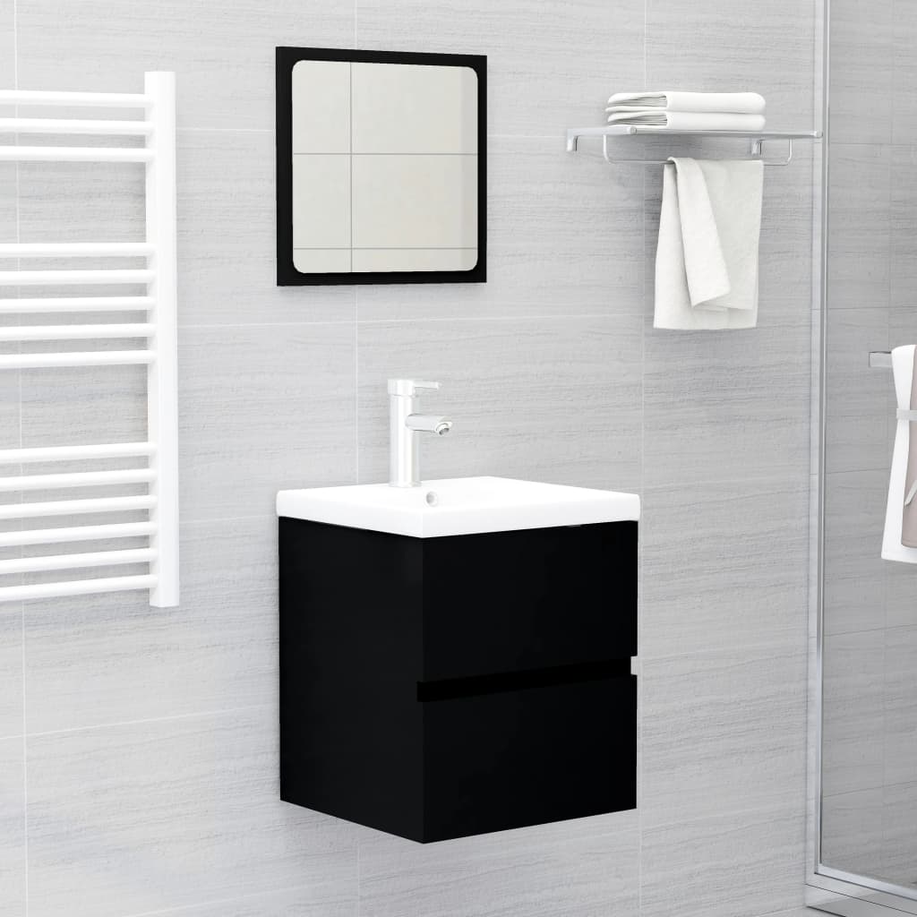 NNEVL Sink Cabinet Black 41x38.5x45 cm Engineered Wood-2
