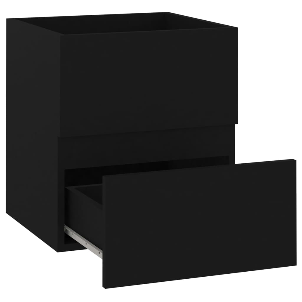 NNEVL Sink Cabinet Black 41x38.5x45 cm Engineered Wood-3