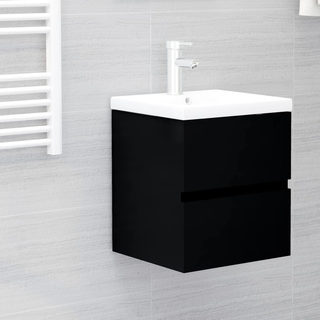 NNEVL Sink Cabinet Black 41x38.5x45 cm Engineered Wood-0