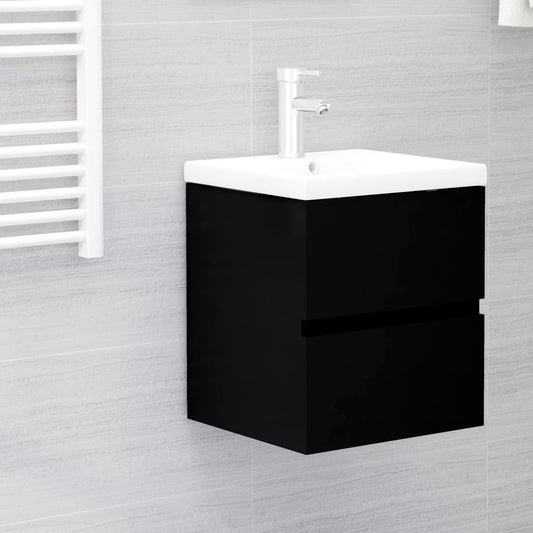 NNEVL Sink Cabinet Black 41x38.5x45 cm Engineered Wood-0