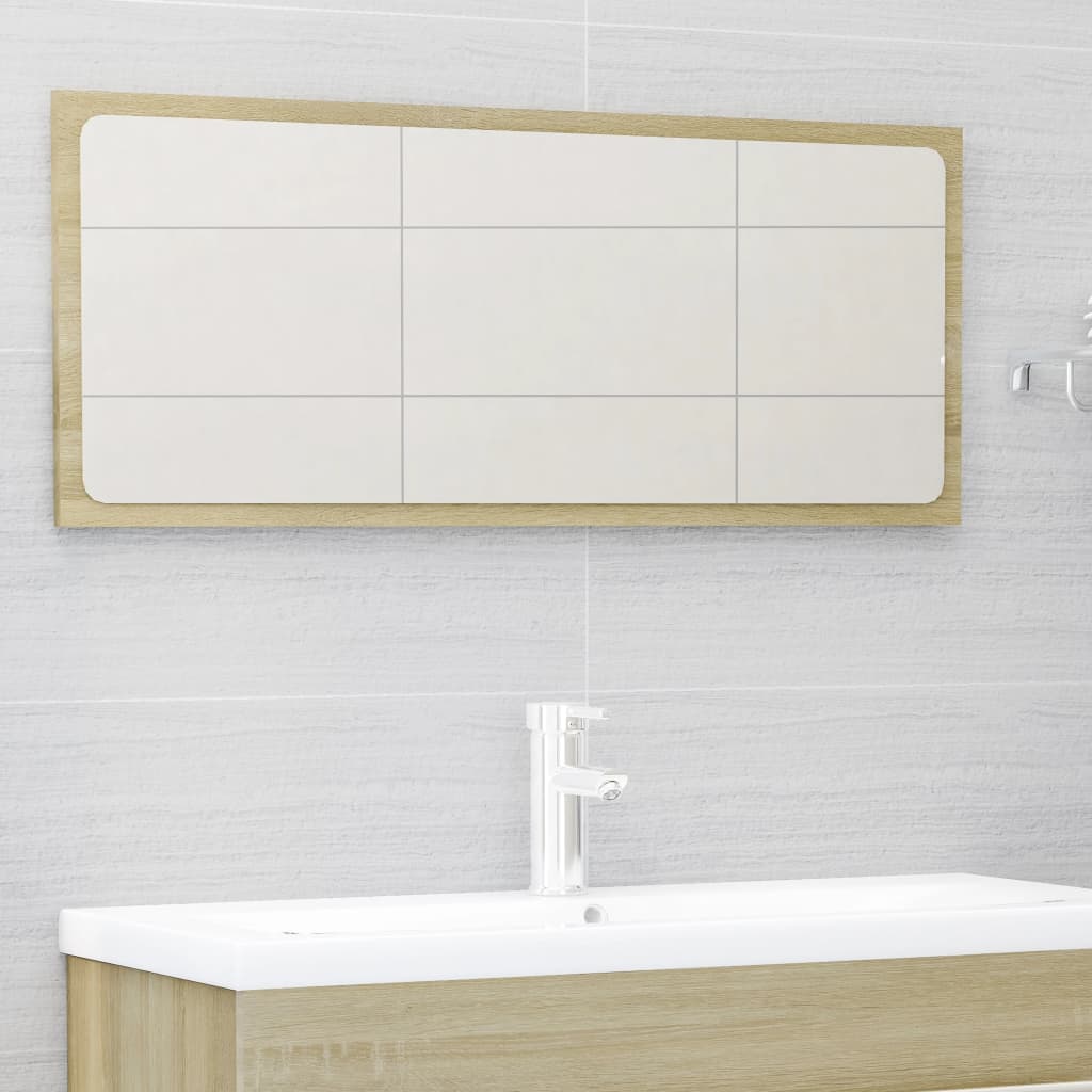 NNEVL 2 Piece Bathroom Furniture Set Sonoma Oak Chipboard-3