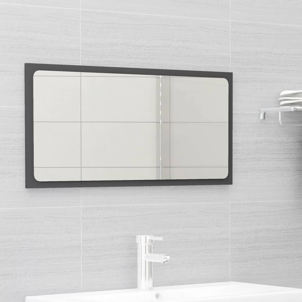 NNEVL 2 Piece Bathroom Furniture Set Grey Chipboard-2