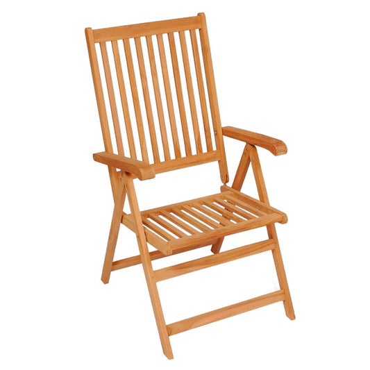 vidaXL Patio Chair with Cushions Outdoor Garden Furniture Solid Wood Teak-1
