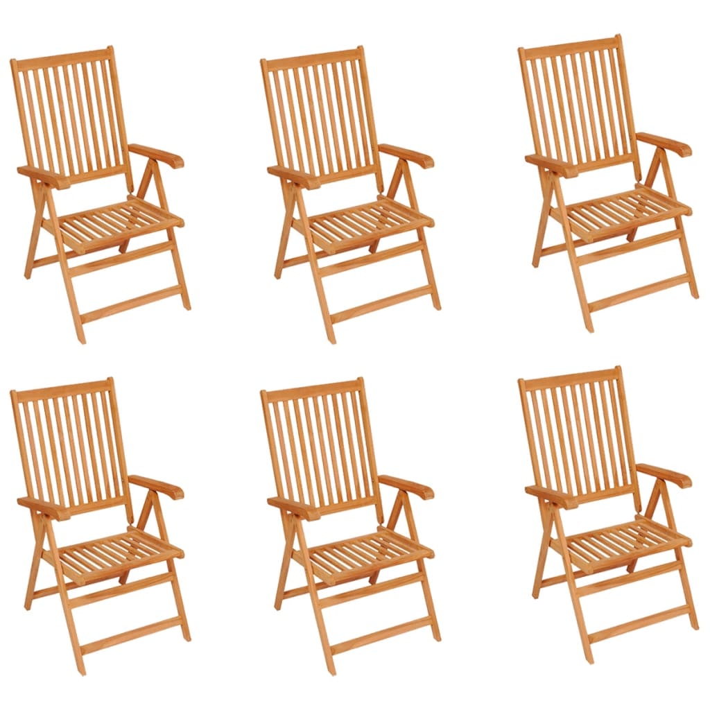 vidaXL Patio Chair with Cushions Outdoor Garden Furniture Solid Wood Teak-4