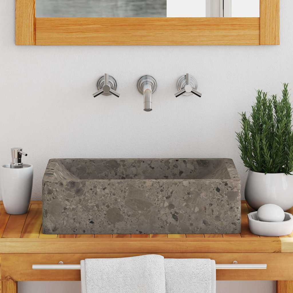 NNEVL Sink 45x30x12 cm Marble High Gloss Grey-2