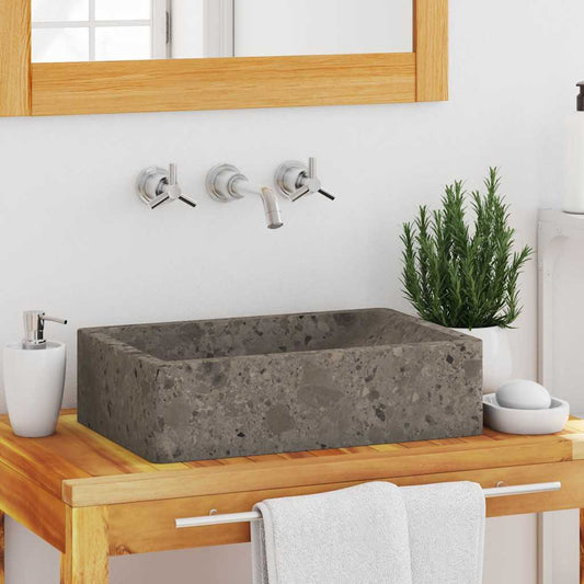 NNEVL Sink 45x30x12 cm Marble High Gloss Grey-0