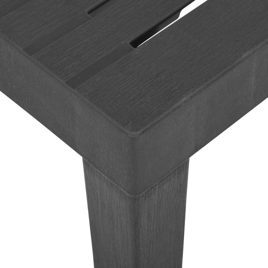 vidaXL Patio Table Outdoor Dining Table Garden Porch Camping Furniture Plastic-0