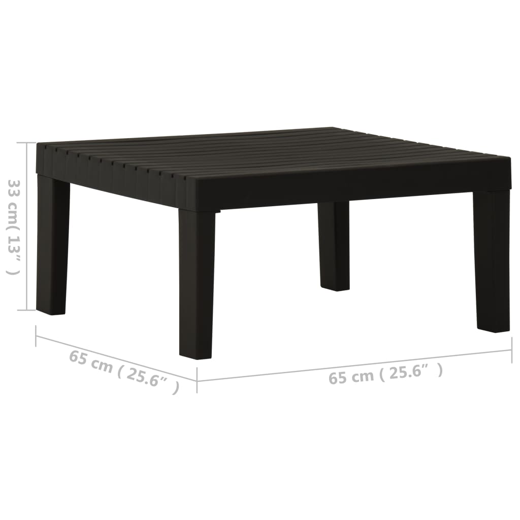 vidaXL Coffee Table Outdoor Side Table Patio Camping Garden Furniture Plastic-4