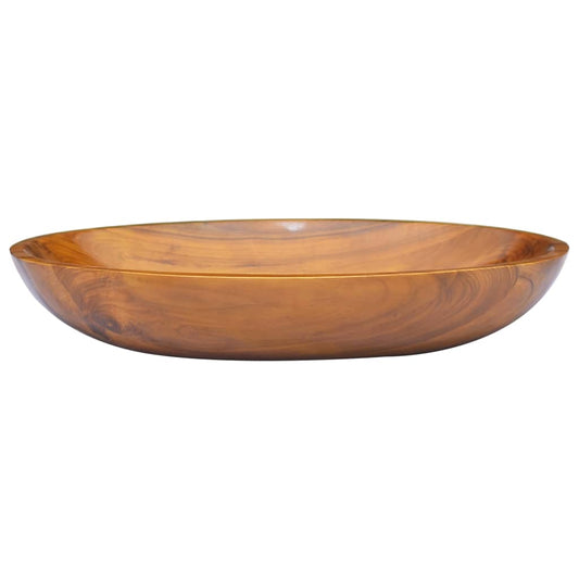 NNEVL Basin Solid Teak Wood 60x40x10 cm-1