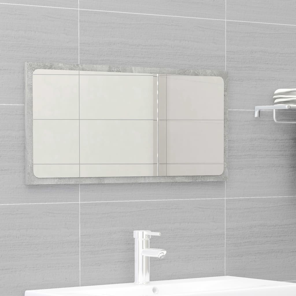 NNEVL Bathroom Furniture Set Concrete Grey Chipboard-2