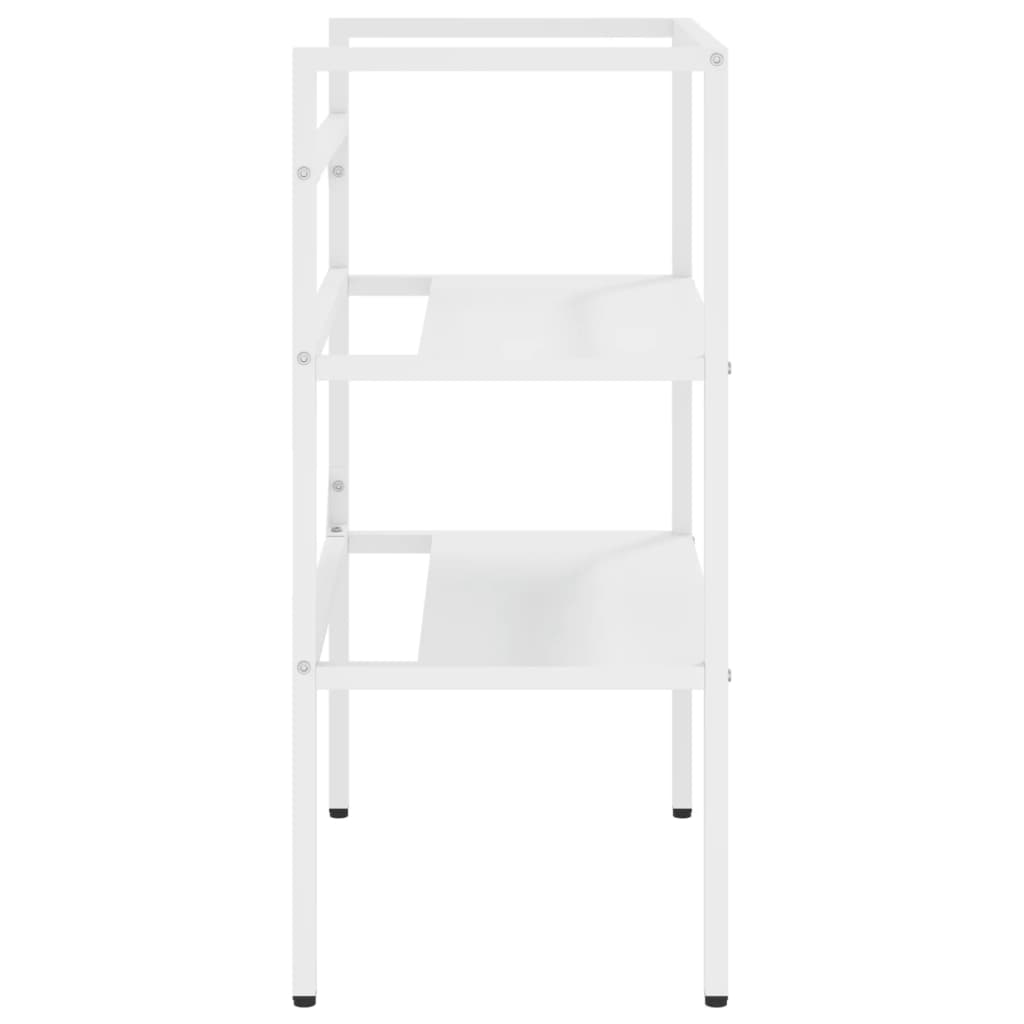 NNEVL Bathroom Washbasin Frame White 59x38x83 cm Iron-3