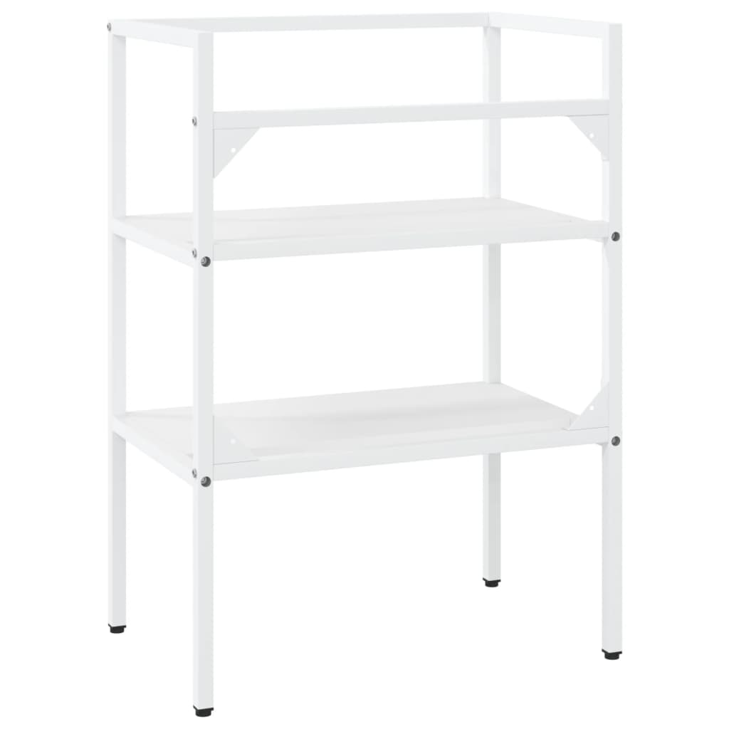 NNEVL Bathroom Washbasin Frame White 59x38x83 cm Iron-4