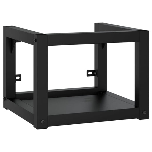 NNEVL Wall-mounted Bathroom Washbasin Frame Black 40x38x31 cm Iron-1