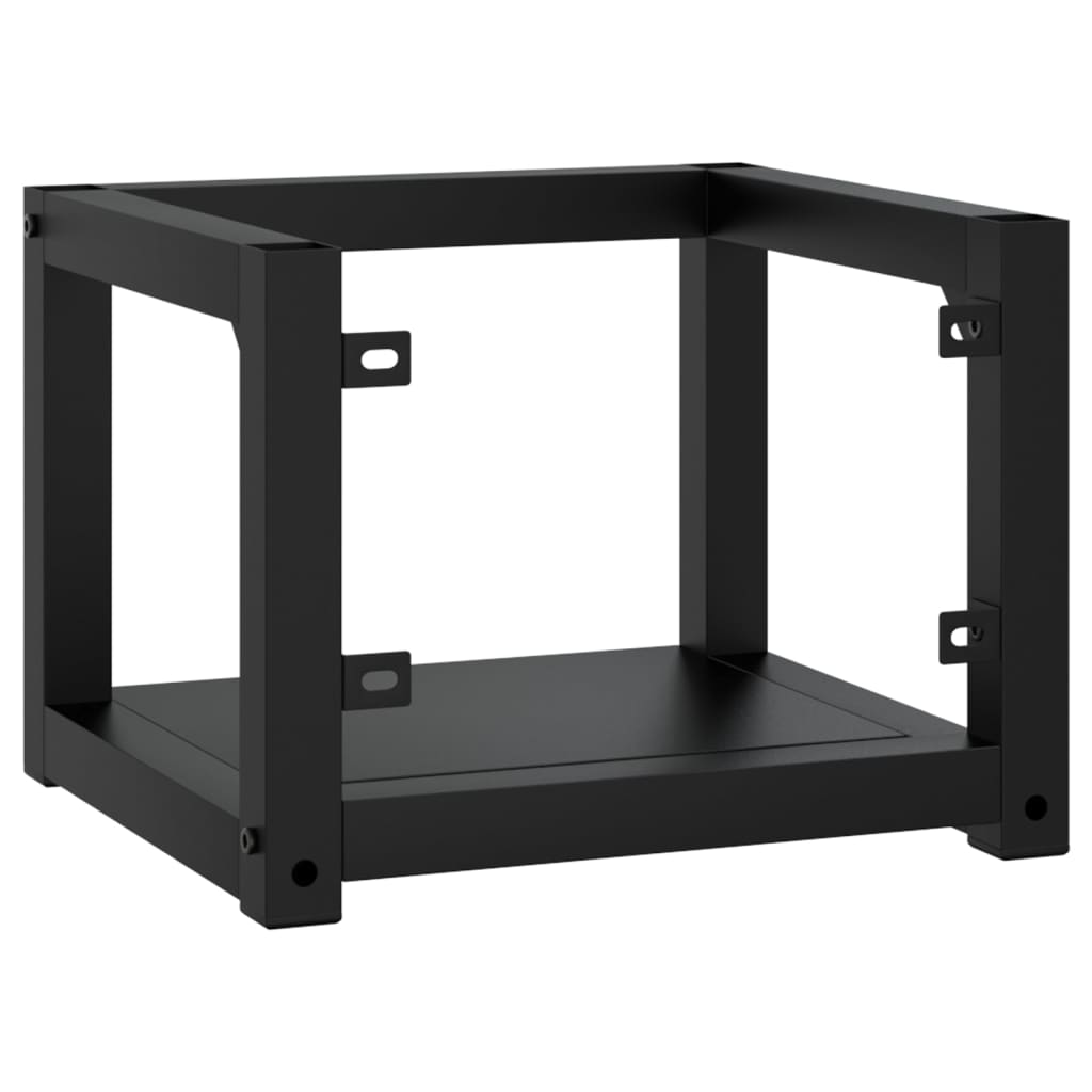 NNEVL Wall-mounted Bathroom Washbasin Frame Black 40x38x31 cm Iron-4