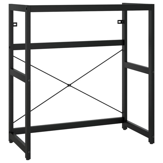 NNEVL Bathroom Washbasin Frame Black 79x38x83 cm Iron-1