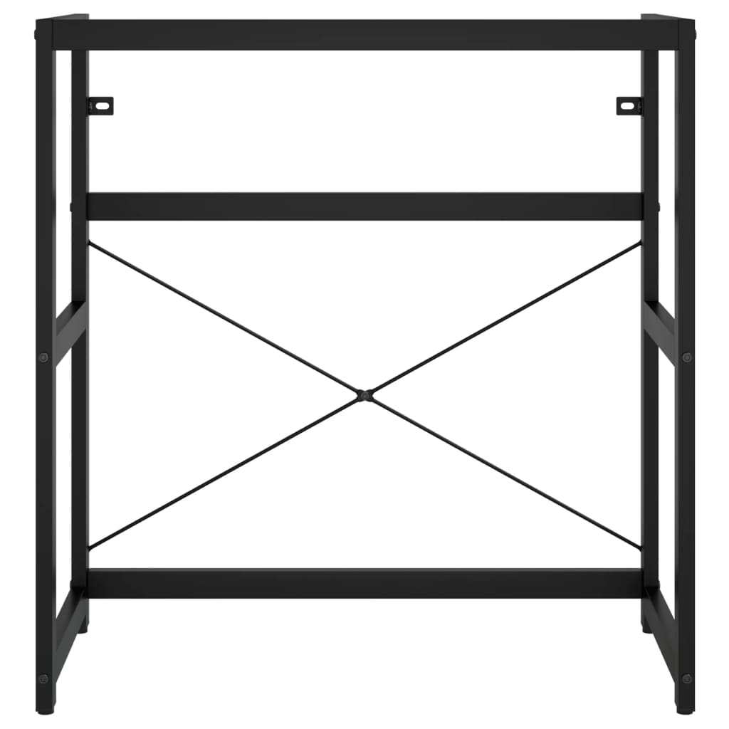 NNEVL Bathroom Washbasin Frame Black 79x38x83 cm Iron-2