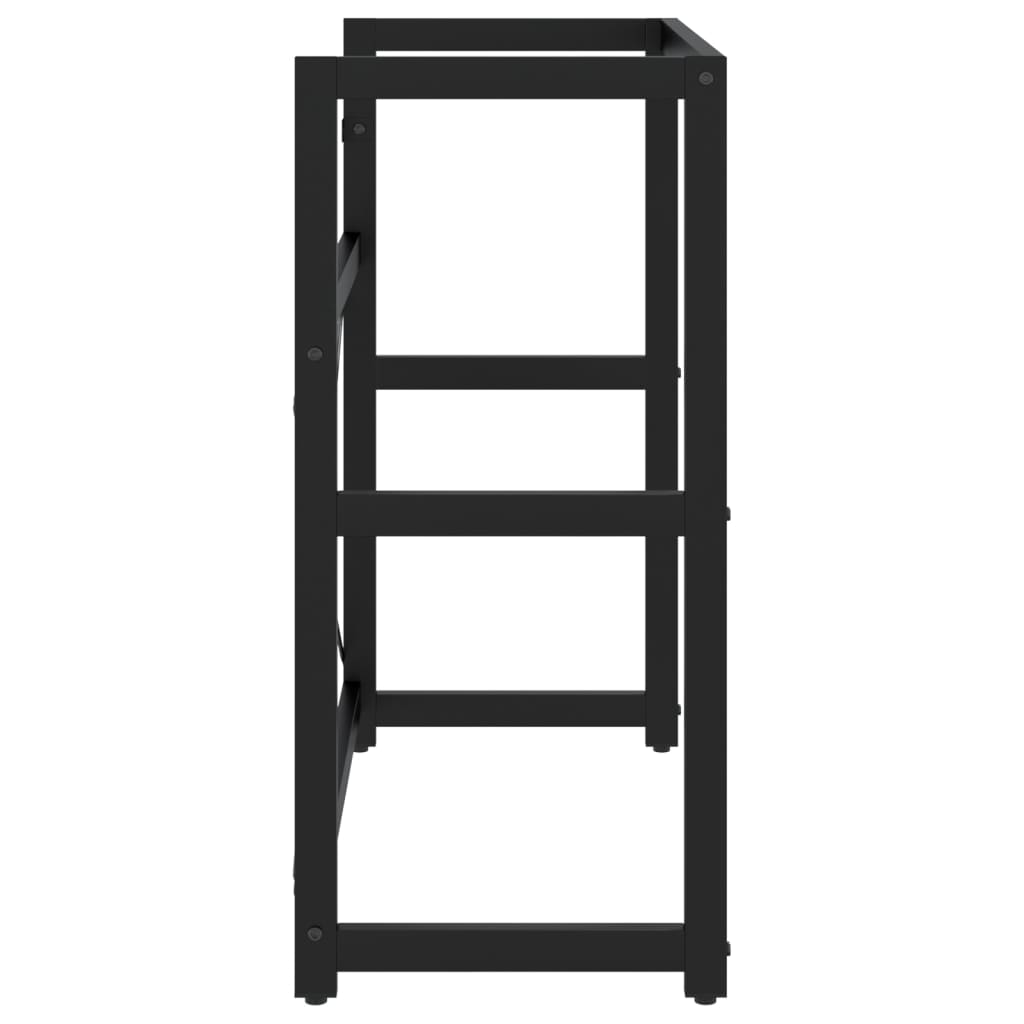NNEVL Bathroom Washbasin Frame Black 79x38x83 cm Iron-3