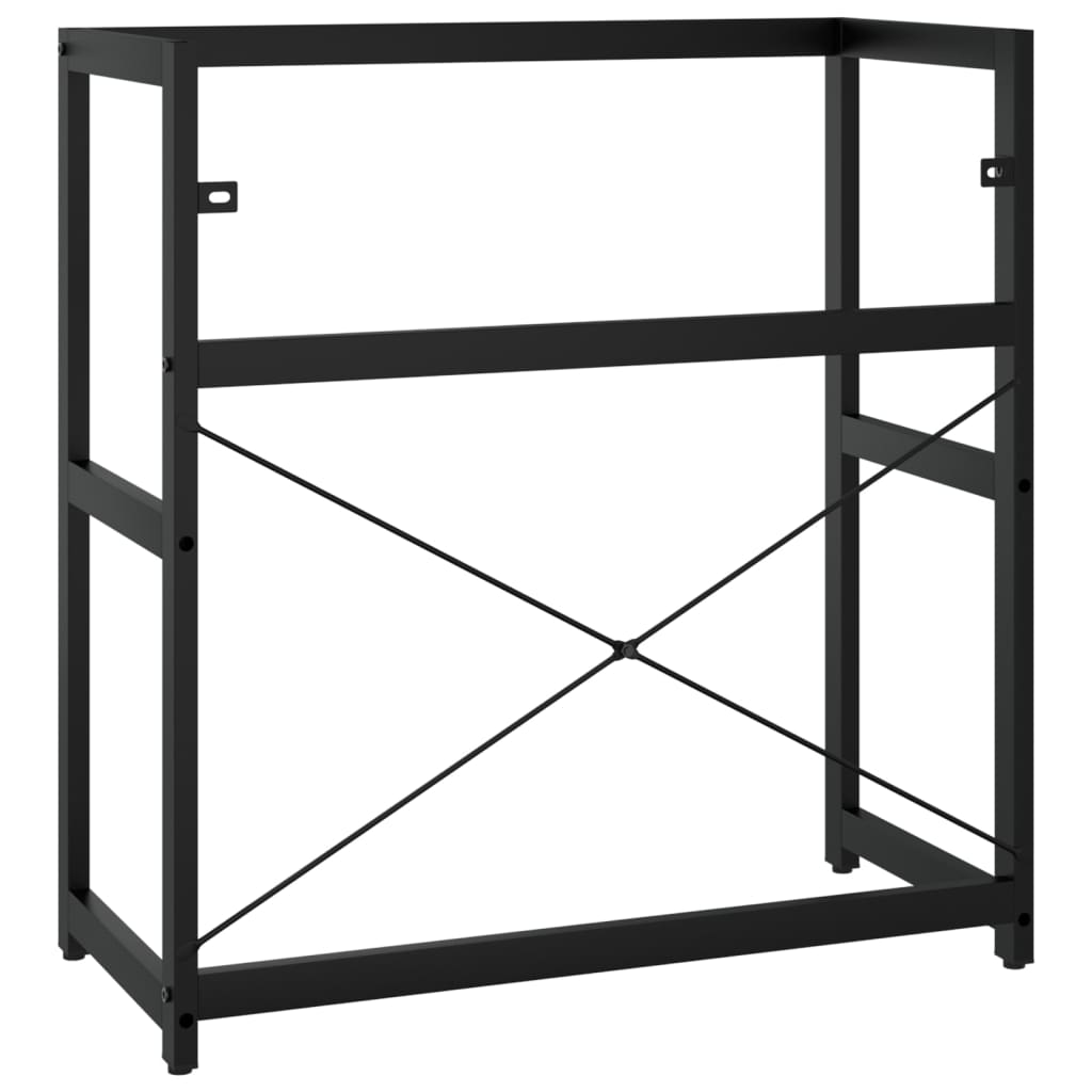NNEVL Bathroom Washbasin Frame Black 79x38x83 cm Iron-4