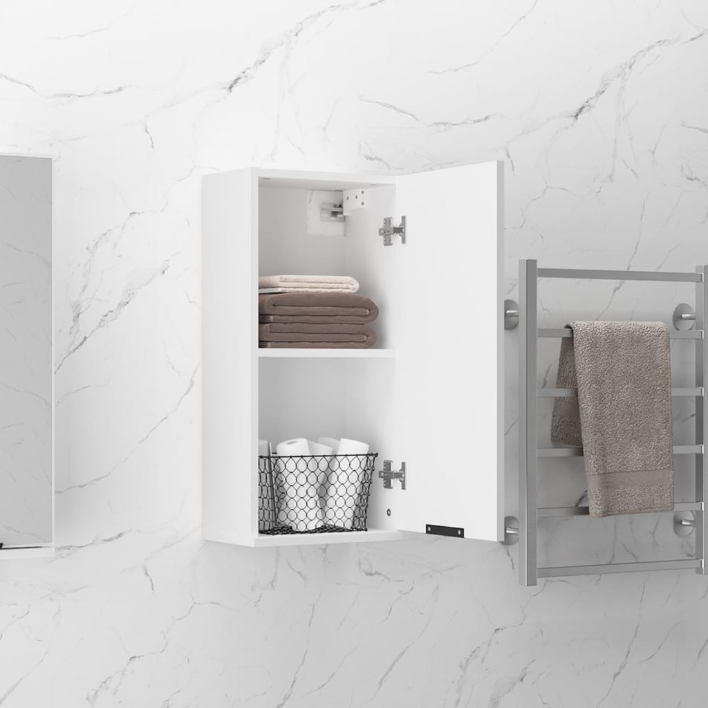 NNEVL Wall-mounted Bathroom Cabinet White 32x20x67 cm-3