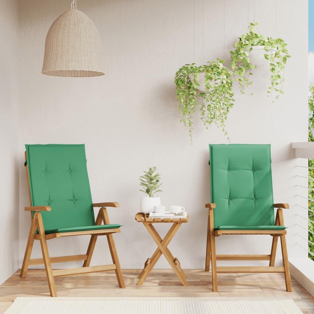 vidaXL Reclining Patio Chairs with Cushions Outdoor Furniture Solid Wood Teak-15