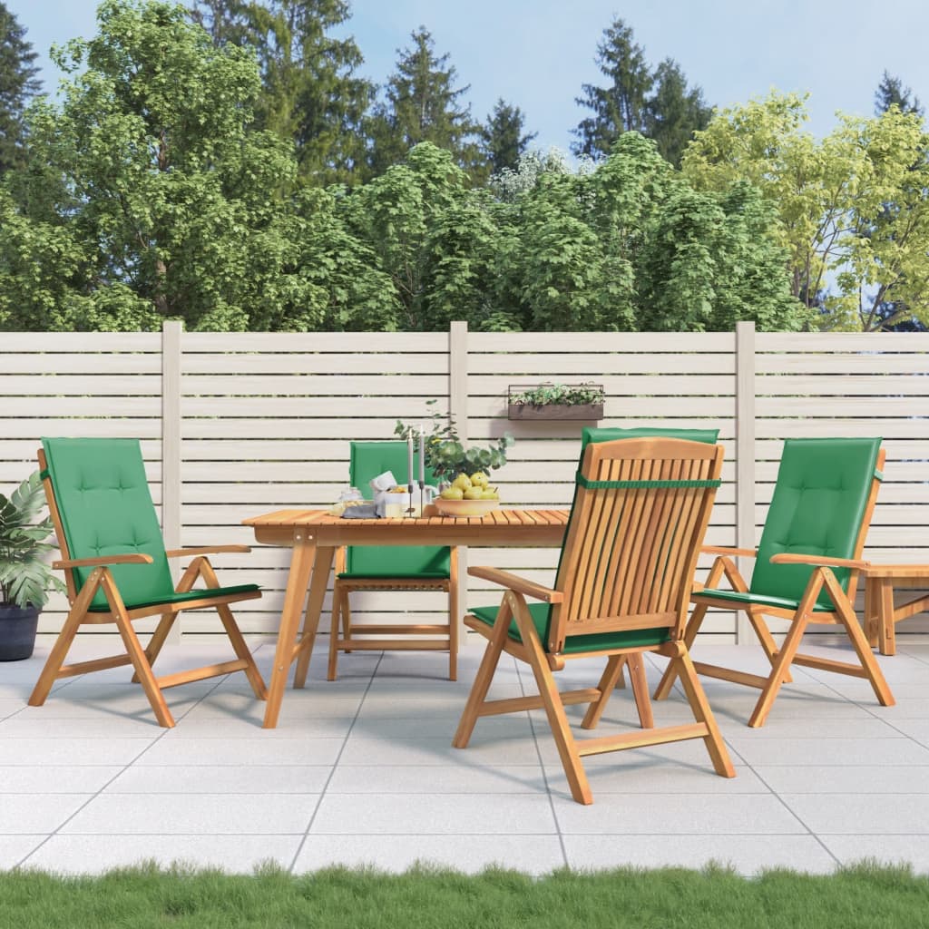 vidaXL Reclining Patio Chairs with Cushions Outdoor Furniture Solid Wood Teak-16