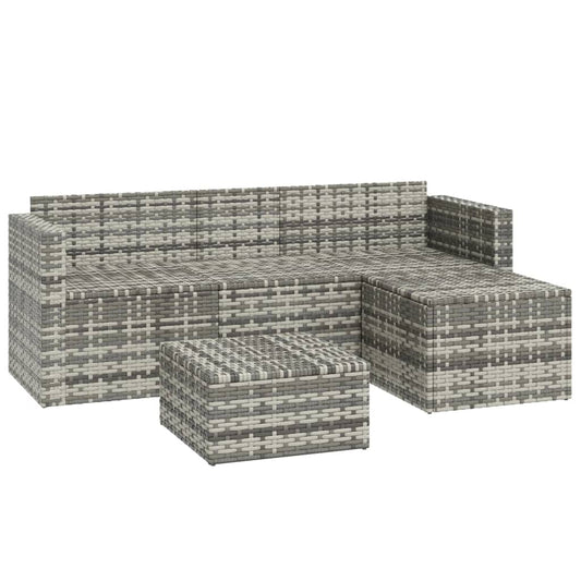 vidaXL Patio Furniture Set Patio Lounge Set Outdoor Furniture Poly Rattan-1