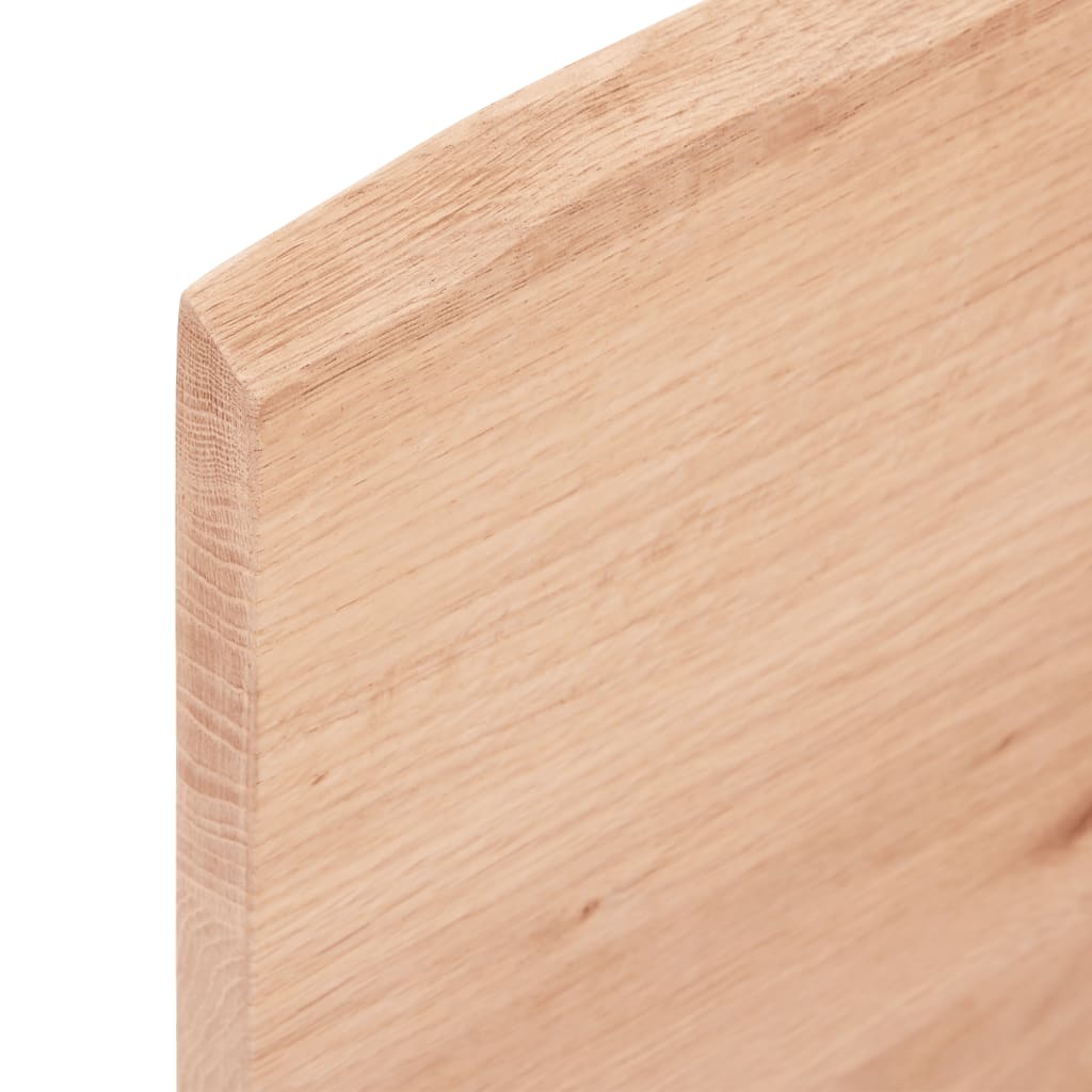 NNEVL Bathroom Countertop Light Brown 100x40x2 cm Treated Solid Wood-4