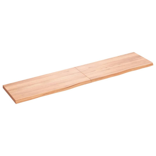 NNEVL Bathroom Countertop Light Brown 180x40x4 cm Treated Solid Wood-1