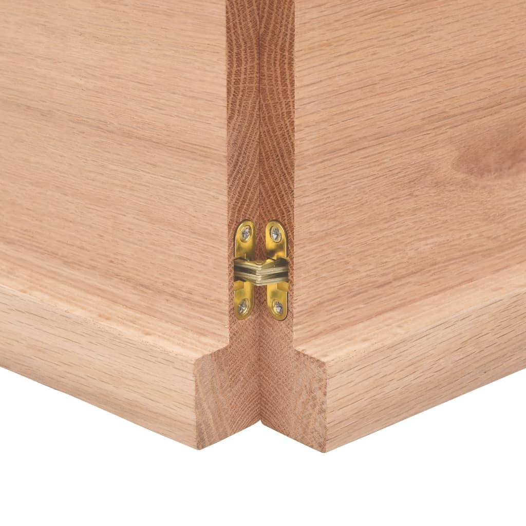NNEVL Bathroom Countertop Light Brown 180x40x4 cm Treated Solid Wood-3