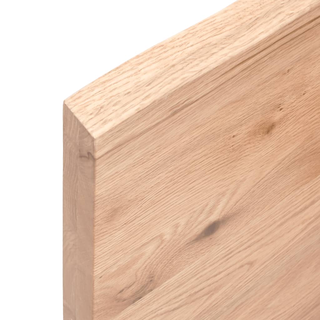 NNEVL Bathroom Countertop Light Brown 180x40x4 cm Treated Solid Wood-4