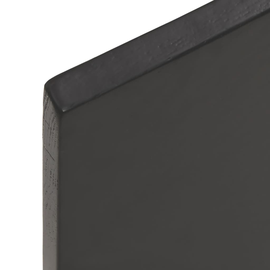 NNEVL Bathroom Countertop Dark Grey 80x40x2 cm Treated Solid Wood-4