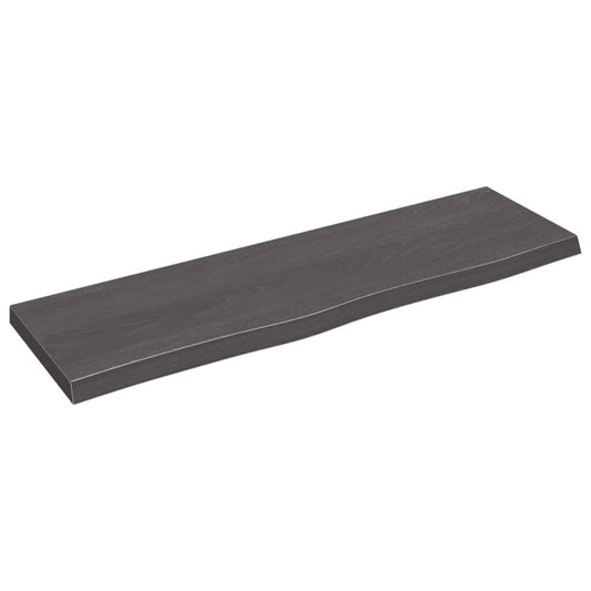 NNEVL Bathroom Countertop Dark Grey 100x30x4 cm Treated Solid Wood-1