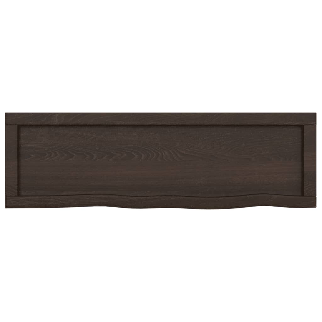 NNEVL Bathroom Countertop Dark Grey 100x30x4 cm Treated Solid Wood-3