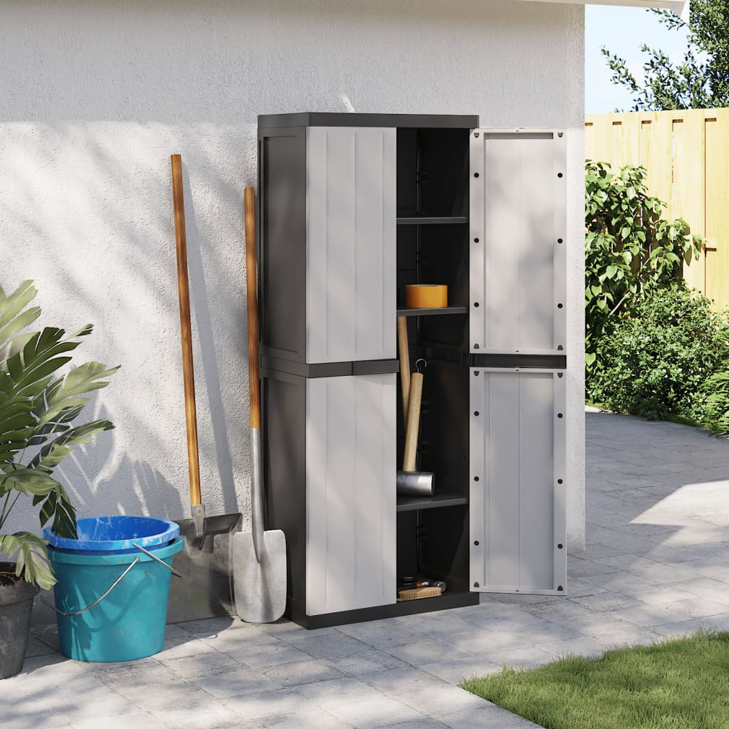 vidaXL Outdoor Storage Cabinet Utility Cupboard Garden Patio Furniture PP-11