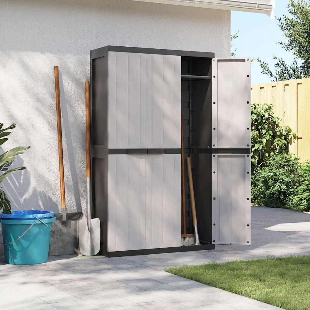 vidaXL Outdoor Storage Cabinet Utility Cupboard Garden Patio Furniture PP-12