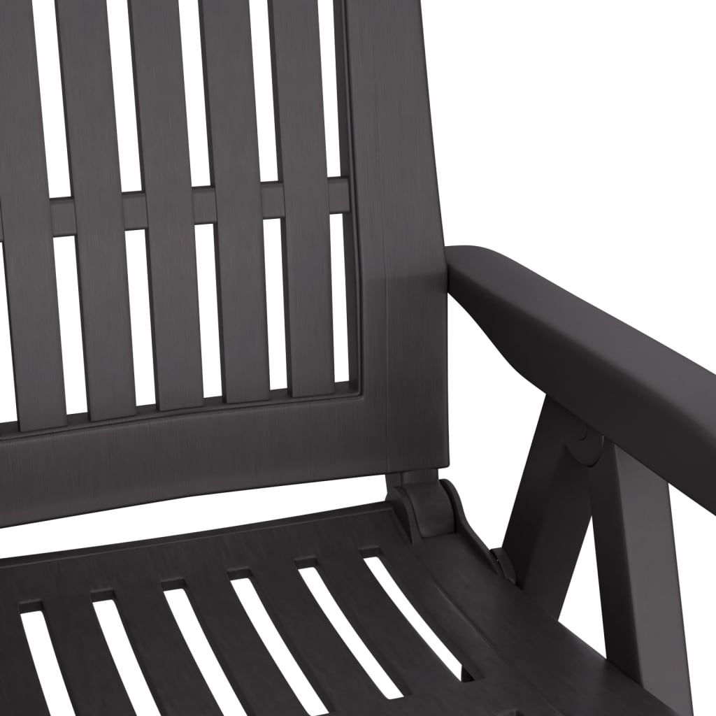 vidaXL Reclining Chair Outdoor Folding Armchair Garden Furniture 2 Pcs PP-0