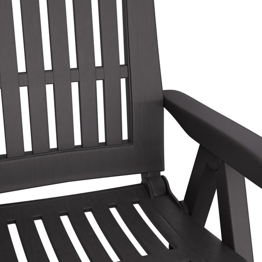 vidaXL Reclining Chair Outdoor Folding Armchair Garden Furniture 2 Pcs PP-0